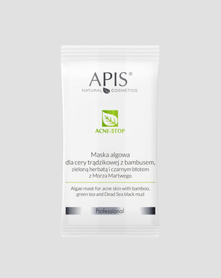 Masque aux algues pour les peaux sujettes à l'acné avec du bambou et du thé vert Acne-Stop Apis - 1