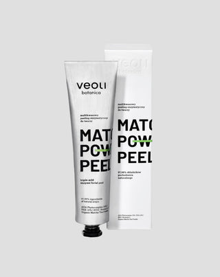 Produit exfoliant enzymatique avec des acides AHA 10 %, PHA 10 %, BHA Matcha power peel Veoli Botanica - 1
