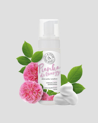 Mousse nettoyante rajeunissante pour le visage à la rose de Damas E-Fiore - 1