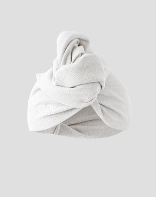Turban blanc pour réduire le temps de séchage pour tous les types de cheveux Hair Wrap Glov - 1