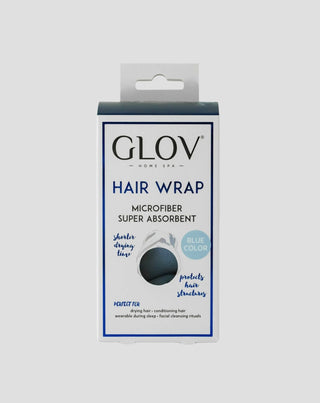 Turban bleu pour réduire le temps de séchage pour tous les types de cheveux Hair Wrap Glov - 2