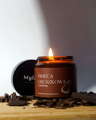 Bougie en cire de colza naturelle au parfum de poire au chocolat Mglife - 2