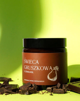 Bougie en cire de colza naturelle au parfum de poire au chocolat Mglife - 3