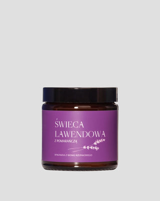 Bougie en cire de colza lavande orange avec mèche 100 % coton Mglife - 1