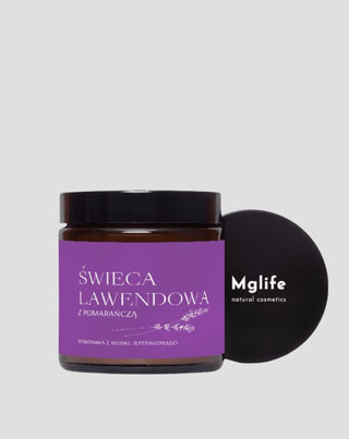 Bougie en cire de colza lavande orange avec mèche 100 % coton Mglife - 3