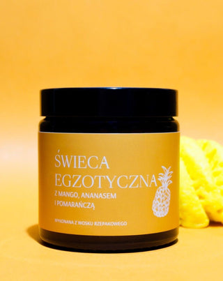 Bougie exotique de colza faite à la main au parfum de mangue, d’ananas et d’orange Mglife - 2