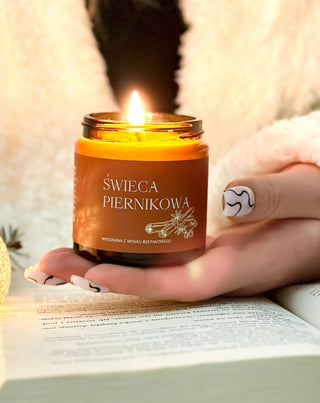 Bougie en cire de canola en pain d’épice avec des huiles et une mèche 100 % coton Mglife - 2