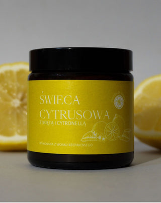 Bougie parfumée au citron, à la menthe et à la citronnelle Citron Mglife