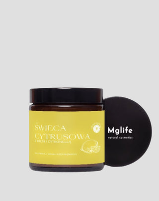 Bougie parfumée au citron, à la menthe et à la citronnelle Citron Mglife