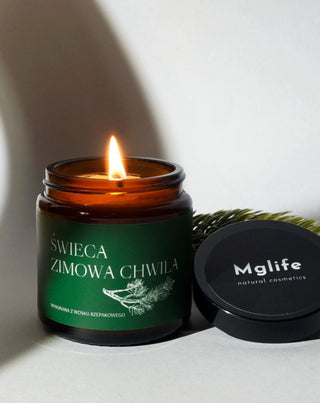Bougie végétalienne au colza Moment hivernal aux senteurs de pin, de cèdre et d'ambre 120 ml MgLife - 2