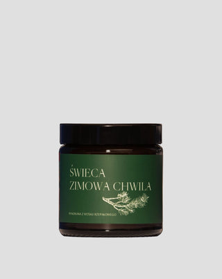 Bougie végétalienne au colza Moment hivernal aux senteurs de pin, de cèdre et d'ambre 120 ml MgLife - 1