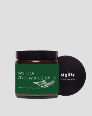 Bougie végétalienne au colza Moment hivernal aux senteurs de pin, de cèdre et d'ambre 120 ml MgLife - 4