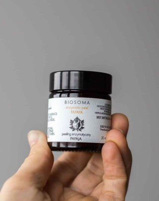 Produit exfoliant enzymatique - Masque de papaye pour tous les types de peau, ligne RAW Biosoma - 2