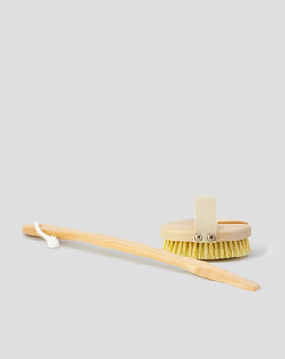 Brosse de massage corporel avec fibre d’agave en bois de hêtre et avec manche détachable n° 2 Hhuumm - 1