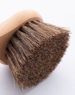 Brosse ronde de massage et de nettoyage du visage No. 15 en crin de cheval HHUUMM