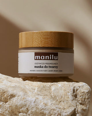 Masque nourrissant et exfoliant à l'huile d'olive et de macadamia Manille