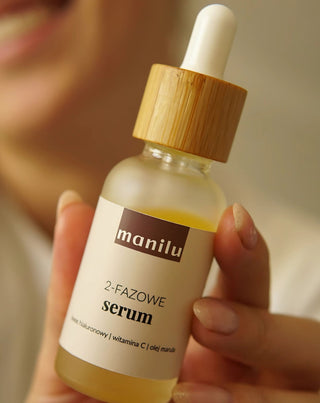 Sérum de nuit biphasé pour peaux sèches à l'acide hyaluronique et à la vitamine C Manilu - 4
