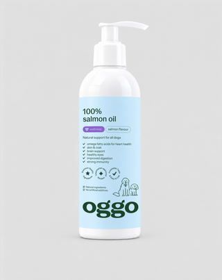 Huile de saumon pour chien Oméga-3 EPA et DHA pour le cœur, le cerveau et l'immunité Oggo 250 ml - 1