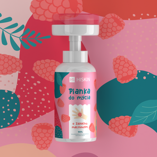 Mousse lavante corps et mains au parfum de framboises pour les enfants HiSkin - 2
