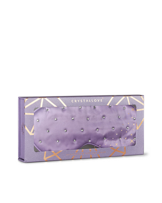 Bandeau de soie pour le sommeil décoré de cristaux – lilac Crystallove