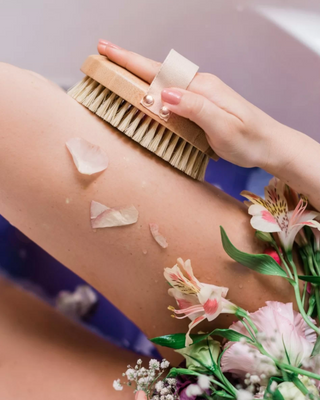 Brosse en bambou d'agave pour le massage à sec du corps Crystallove