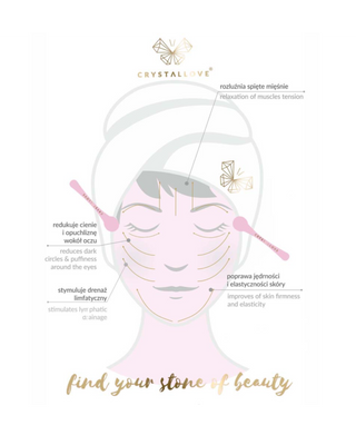 Masseur 3D pour les yeux en améthyste avec applicateur de crème Crystallove - 4