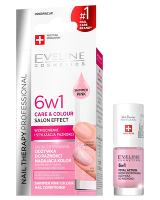 Traitement revitalisant concentré pour les ongles 6en1, Shimmer Pink Eveline