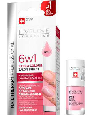 Revitalisant d’ongles concentré donnant de la couleur 6en1, Rose Eveline