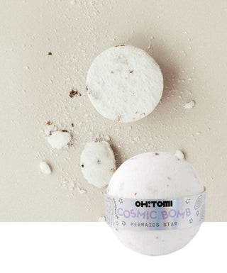 Boule de bain effervescente Mermaids Star Oh!Tomi aux huiles nourrissantes