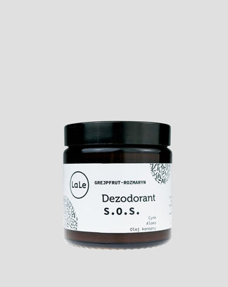 Déodorant en crème SOS à l'aloe vera et au zinc - Pamplemousse et romarin régulateur de sébum La-Le - 1