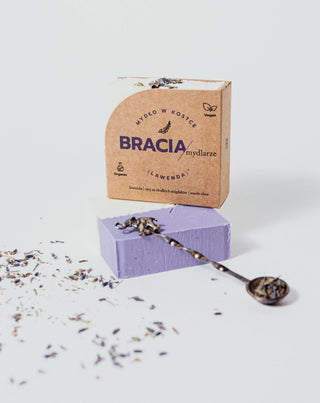 Barre de savon apaisante et hydratante à la lavande avec de l'huile de riz et du beurre de karité Bracia Mydlarze - 2