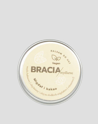 Baume hydratant pour les lèvres amande et cacao avec vitamine E et huile de lin Bracia Mydlarze - 1