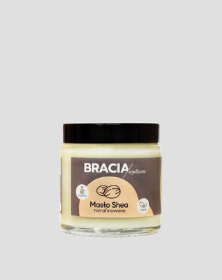 Beurre de karité non raffiné avec vitamines A et E apaisant et hydratant Bracia Mydlarze - 1