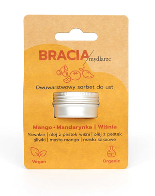 Sorbet fruité pour lèvres sèches et gercées cerise, mangue et mandarine Bracia Mydlarze - 5