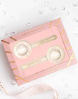 Boules de massage en verre Cryothérapie du visage Cryolift ice globes Crystallove - 2