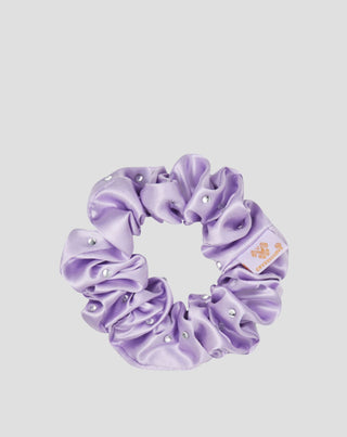 Élastique à cheveux en soie avec cristaux – lilac Crystallove_3 - 3