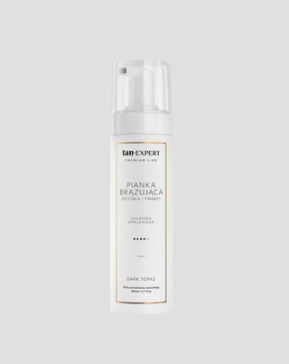 Mousse autobronzante légère TanExpert dans la teinte Dark Topaz pour le visage et le corps