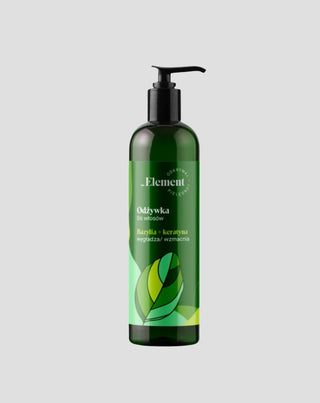 Après-shampoing lissant et fortifiant avec kératine et extrait de basilic Element - 1