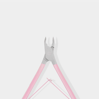 Pince à cuticules professionnelle de 3 mm avec manche rose satiné You Beauty - 4