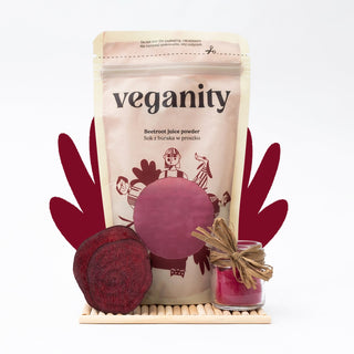 Jus de betterave en poudre source naturelle de fer et de vitamine C et colorant végétalien Veganity 200 g