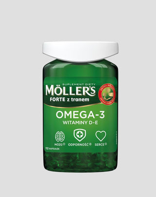 Complément alimentaire à base d'acides oméga-3 et de vitamine D - E Forte Moller's 112 gélules - 1