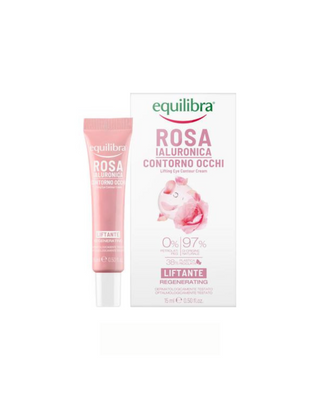 Crème liftante pour les yeux à la rose avec acide hyaluronique Rosa Equilibra - 1