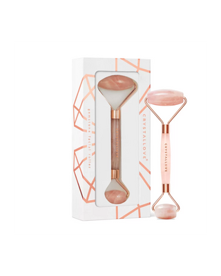 Masseur pour le visage en quartz rose Rose quartz roller - pierre d'amour Crystallove - 1