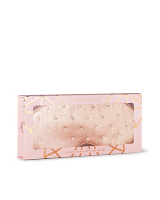 Bandeau de soie pour le sommeil décoré de cristaux – rose gold Crystallove