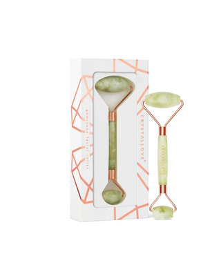Masseur pour le visage en jade - pierre naturelle de la jeunesse Jade roller Crystallove - 1