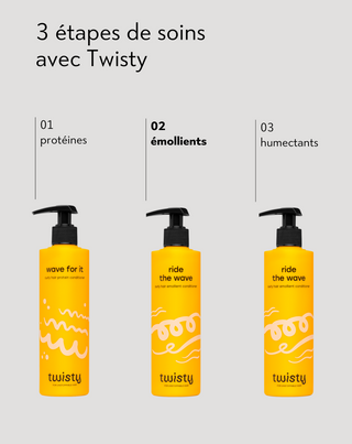 Après-shampoing hydratant pour cheveux bouclés à l'huile de rose et de chanvre - Twisty - 3