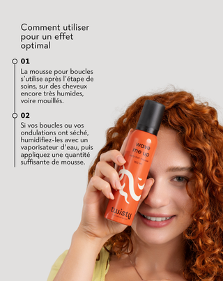 Mousse coiffante Wave me up de Twisty pour cheveux bouclés - fixe les boucles sans les alourdir - 4