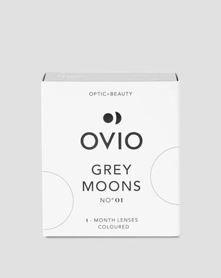 Lentilles de contact de couleur gris cendré, lentilles mensuelles zéro grey moons n° 1 Ovio - 1