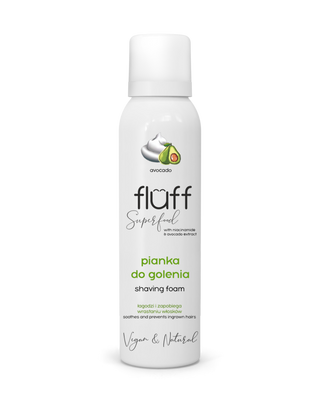 Mousse de rasage à l'avocat, à l'eau de bouleau et à la niacinamide pour apaiser les irritations Fluff