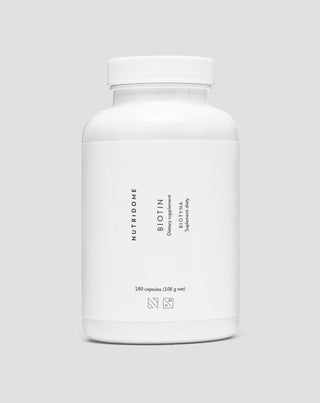 Biotine 2500 mcg Nutridome pour Cheveux, Peau et Ongles – 180 gélules - 1